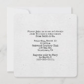 invitation de la partie de retraite de la machine  (Dos)