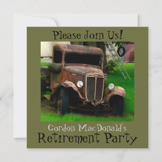 Invitation de la partie de retraite de la marque A (Devant)