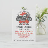 Invitation de la partie de retraite de la moto (Debout devant)
