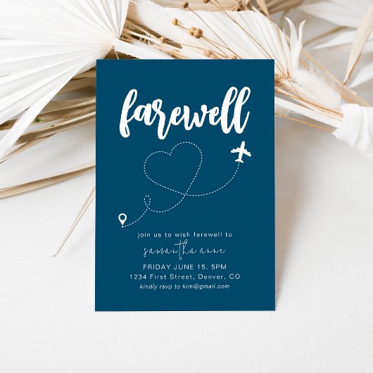 Invitation de la partie de retraite de l'Adieu sim