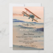 Invitation de la partie de retraite de l'avion vin (Devant)