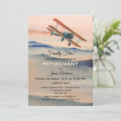 Invitation de la partie de retraite de l'avion vin (Debout devant)