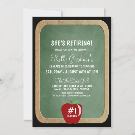 Invitation de la partie de retraite de l'enseignan (Devant)