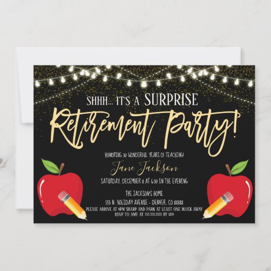 Invitation de la partie de retraite de l'enseignan (Devant)