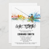 Invitation de la partie de retraite de pêche (Devant / Derrière)