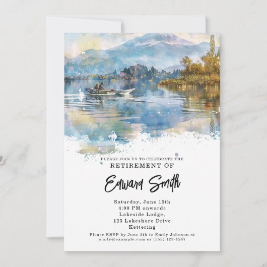 Invitation de la partie de retraite de pêche (Devant)