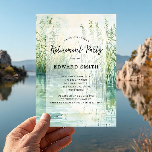 Invitation de la partie de retraite de pêche