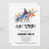 Invitation de la partie de retraite de pêche (Devant / Derrière)