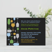 Invitation de la partie de retraite des verres à v (Debout devant)