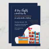 Invitation de la partie de retraite du bibliothéca (Devant / Derrière)