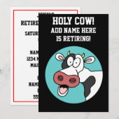 Invitation de la partie de retraite du caricature (Devant / Derrière)