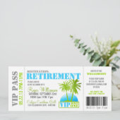 Invitation de la partie de retraite du laissez-pas (Debout devant)