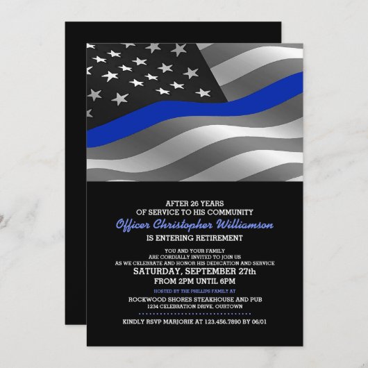 Invitation de la partie de retraite d'un agent de  (Devant / Derrière)