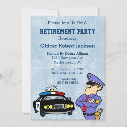 Invitation de la partie de retraite d'un agent de  (Devant)