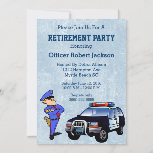 Invitation de la partie de retraite d'un agent de  (Devant)