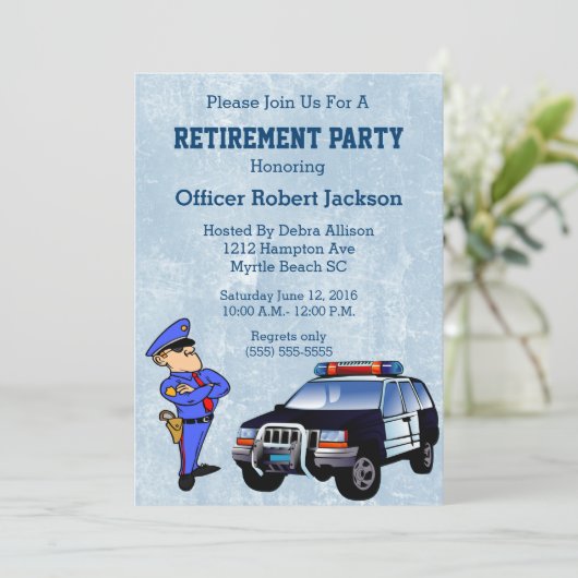 Invitation de la partie de retraite d'un agent de  (Debout devant)