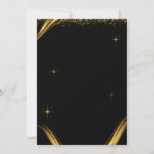 Invitation de la partie de retraite Elegant Black  (Dos)