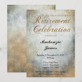 Invitation de la partie de retraite en cuivre pein (Devant / Derrière)