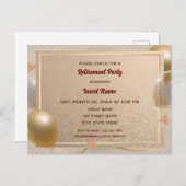 Invitation de la partie de retraite fantaisie pers (Devant / Derrière)