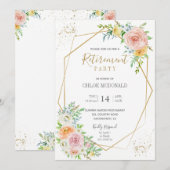 Invitation de la partie de retraite florale floue (Devant / Derrière)