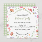 Invitation de la partie de retraite mignonne et ch (Devant / Derrière)