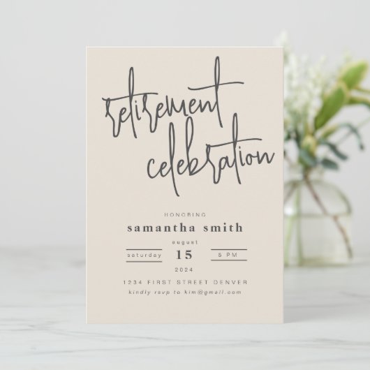 Invitation de la partie de retraite moderne simple (Debout devant)