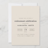 Invitation de la partie de retraite moderne simple (Devant)