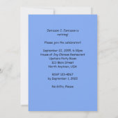 Invitation de la partie de retraite, montagnes (Dos)