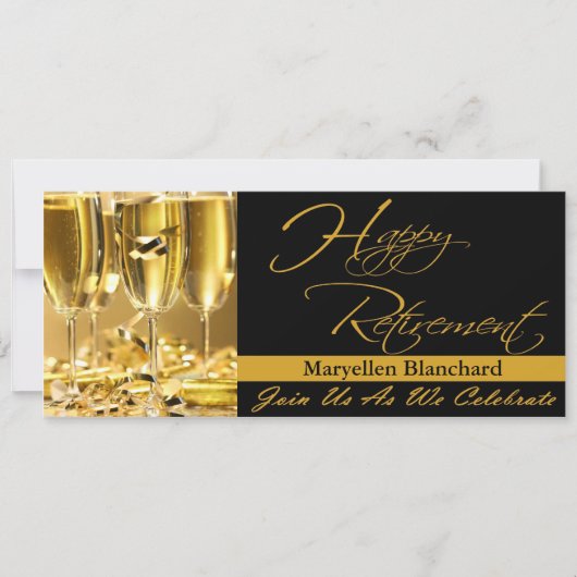 Invitation de la partie de retraite personnalisée (Devant)