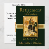 Invitation de la partie de retraite personnalisée (Devant / Derrière)