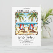 Invitation de la partie de retraite - Plage Lounge (Debout devant)