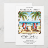 Invitation de la partie de retraite - Plage Lounge (Devant / Derrière)