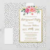 Invitation de la partie de retraite Polka Dot Mode (Devant / Derrière)