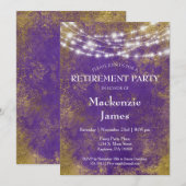 Invitation de la partie de retraite Purple Gold Li (Devant / Derrière)