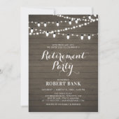 Invitation de la partie de retraite Rustic Wood &  (Devant)
