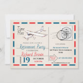 Invitation de la partie de retraite vintage - Avio (Devant)