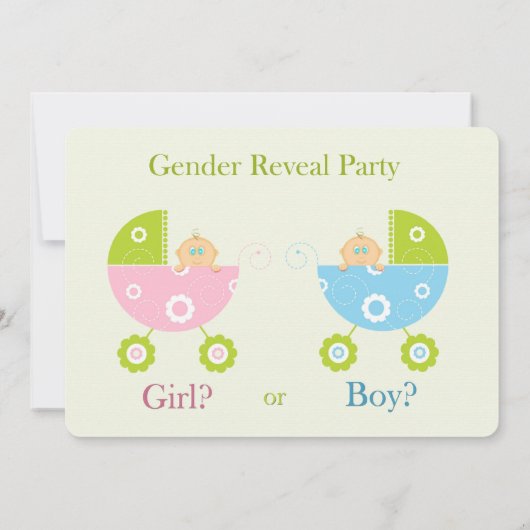 Invitation de la partie de révélation de genre (Dos)