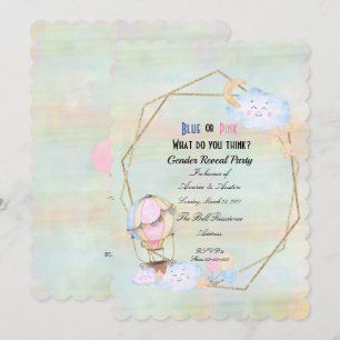 Invitation de la partie de révélation de genre ble