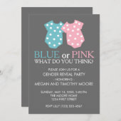 Invitation de la partie de révélation de genre ble (Devant / Derrière)