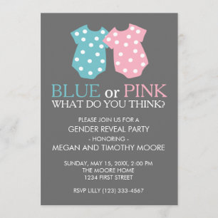 Invitation de la partie de révélation de genre ble
