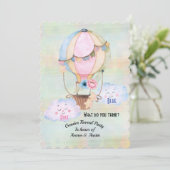 Invitation de la partie de révélation de genre ble (Debout devant)