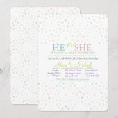 Invitation de la partie de révélation de genre int (Devant / Derrière)