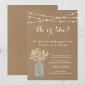 Invitation de la partie de révélation de genre - R (Devant / Derrière)