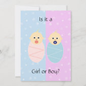 Invitation de la partie de révélation de genre ros (Dos)