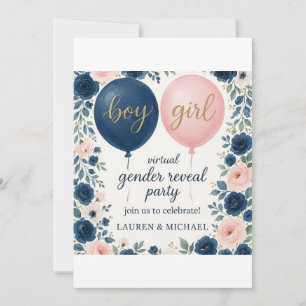Invitation de la partie de révélation de genre vir
