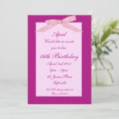 Invitation de la partie de ruban rose (Debout devant)