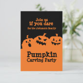 invitation de la partie de sculpture citrouille (Debout devant)