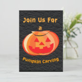 Invitation de la partie de sculpture Citrouille d' (Debout devant)