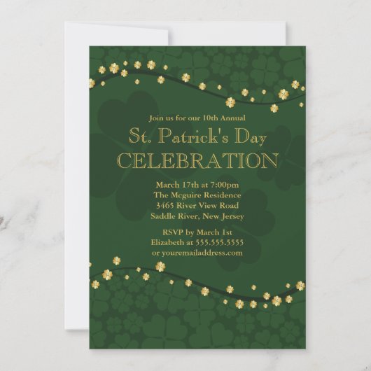 Invitation de la partie de St Patrick élégant de (Devant)