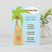 Invitation de la partie de surf board (Debout devant)